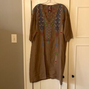 Johnny Was linen dress size large